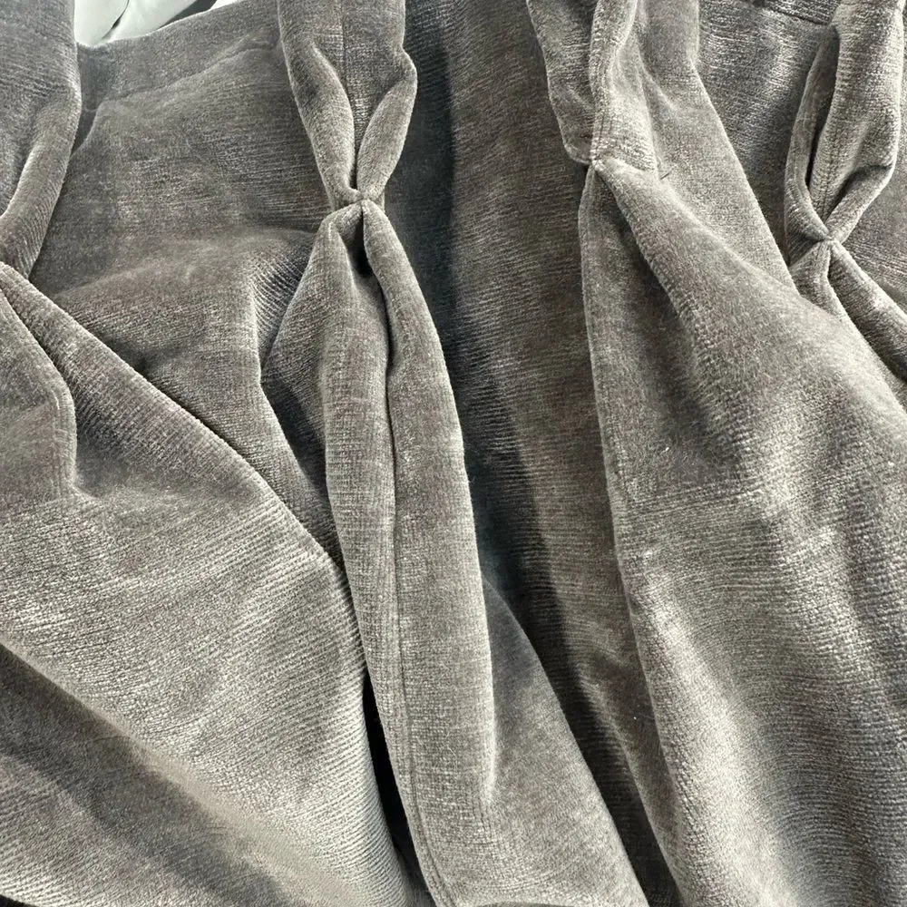 RH Restoration Hardware Vintage Velvet French Pleat Drapes Grey 46x108